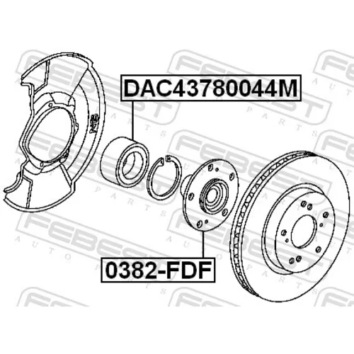 Ložisko kolesa FEBEST DAC43780044M - obr. 1