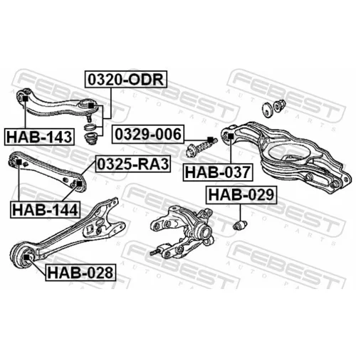 Uloženie riadenia FEBEST HAB-028 - obr. 1