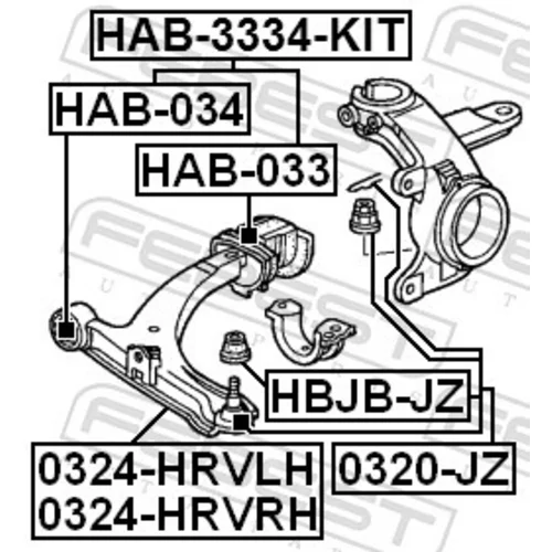 Uloženie riadenia FEBEST HAB-033 - obr. 1