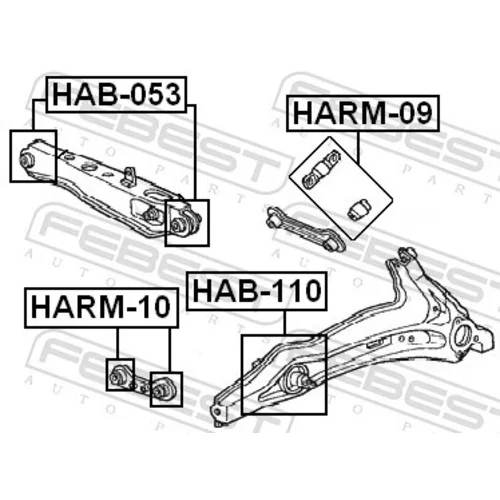 Uloženie riadenia FEBEST HAB-053 - obr. 1