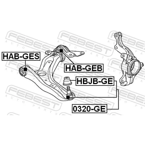 Uloženie riadenia FEBEST HAB-GEB - obr. 1