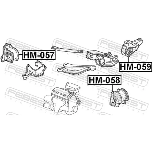 Uloženie motora FEBEST HM-059 - obr. 1