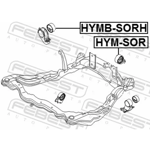 Uloženie motora FEBEST HYMB-SORH - obr. 1