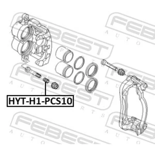 Sada príslušenstva brzdového strmeňa FEBEST HYT-H1-PCS10 - obr. 1