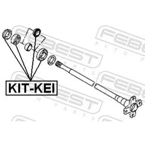 Ložisko hnacieho hriadeľa FEBEST KIT-KEI - obr. 1