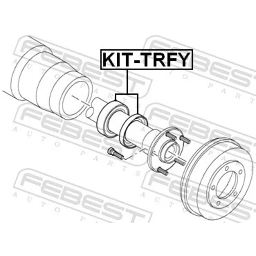 Ložisko hnacieho hriadeľa FEBEST KIT-TRFY - obr. 1