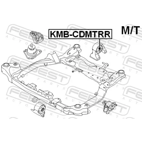 Uloženie motora FEBEST KMB-CDMTRR - obr. 1