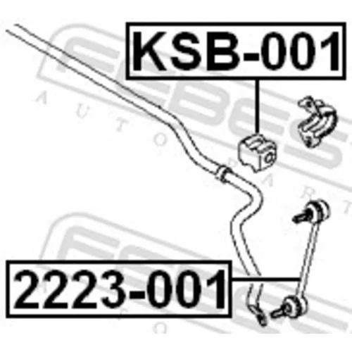 Uloženie priečneho stabilizátora KSB-001 /FEBEST/ - obr. 1