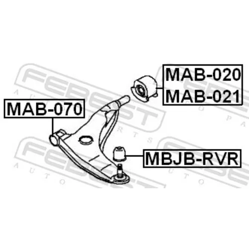 Uloženie riadenia FEBEST MAB-020 - obr. 1