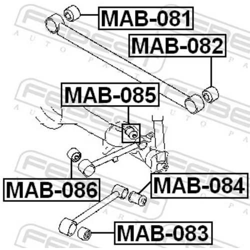 Uloženie riadenia FEBEST MAB-083 - obr. 1