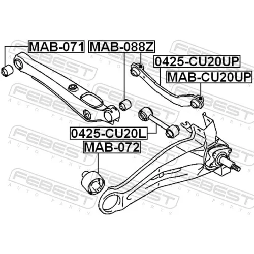 Uloženie riadenia FEBEST MAB-CU20UP - obr. 1