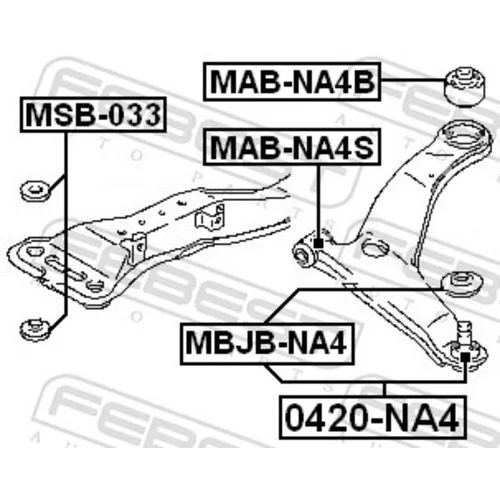 Uloženie riadenia FEBEST MAB-NA4S - obr. 1