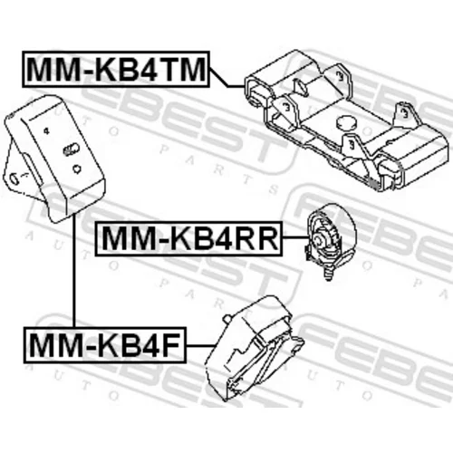 Uloženie manuálnej prevodovky FEBEST MM-KB4TM - obr. 1