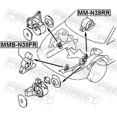 Uloženie motora FEBEST MMB-N38FR - obr. 1