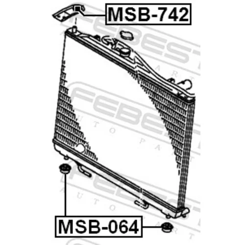 Uloženie chladiča FEBEST MSB-742 - obr. 1