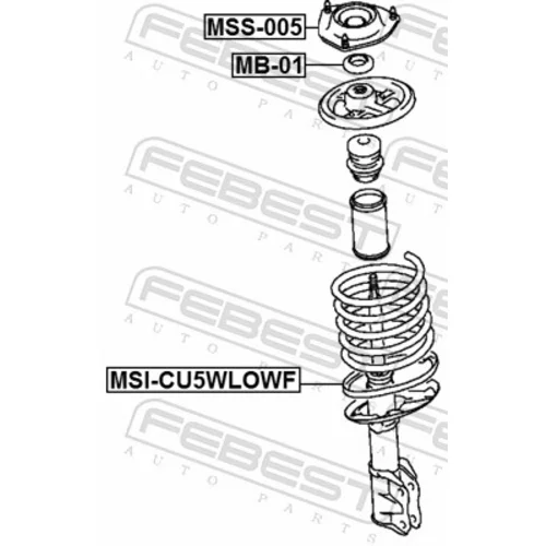 Tanier pružiny FEBEST MSI-CU5WLOWF - obr. 1