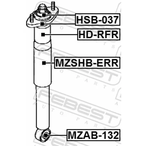 Puzdro, tlmič FEBEST MZAB-132 - obr. 1