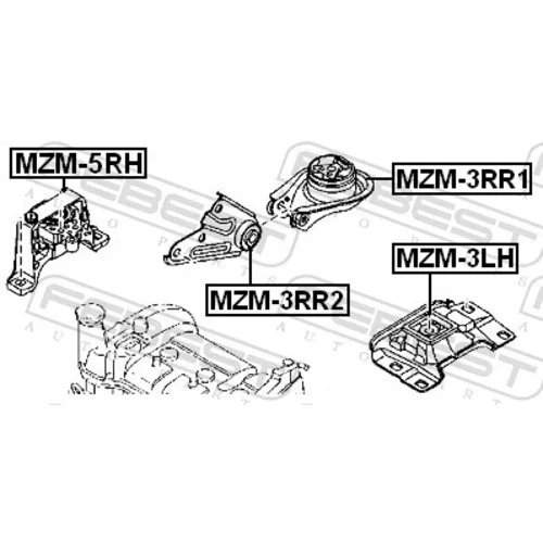 Uloženie motora FEBEST MZM-5RH - obr. 1