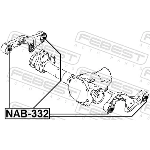 Uloženie, diferenciál FEBEST NAB-332 - obr. 1