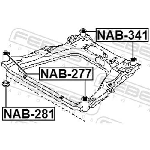 Uloženie tela nápravy FEBEST NAB-341 - obr. 1