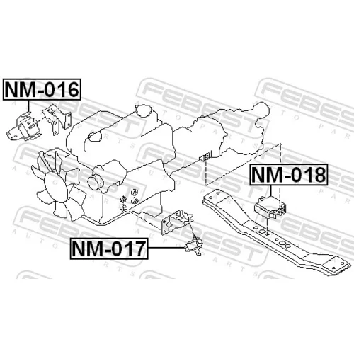 Uloženie motora FEBEST NM-016 - obr. 1