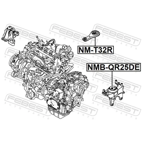 Uloženie motora FEBEST NM-T32R - obr. 1