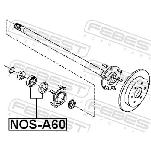 Ložisko hnacieho hriadeľa FEBEST NOS-A60 - obr. 1