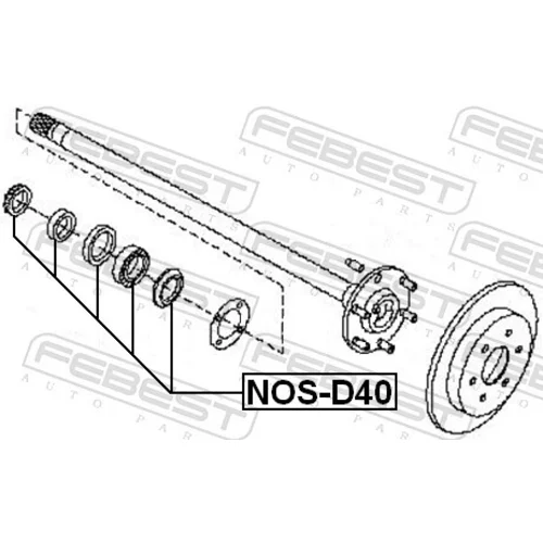 Ložisko hnacieho hriadeľa FEBEST NOS-D40 - obr. 1