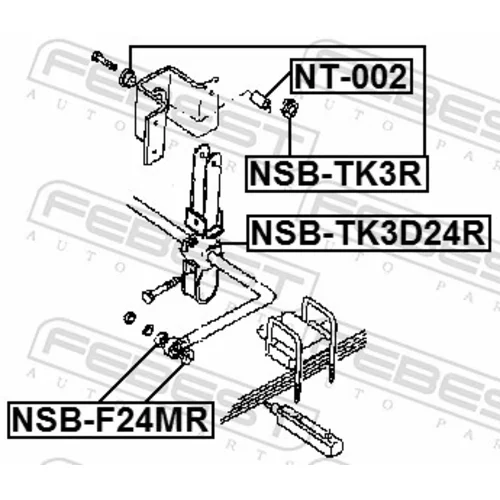 Uloženie vzpery nápravy FEBEST NSB-TK3R - obr. 1