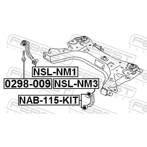 Držiak, pomocný rám/Nosič agregátov FEBEST NSL-NM3 - obr. 1