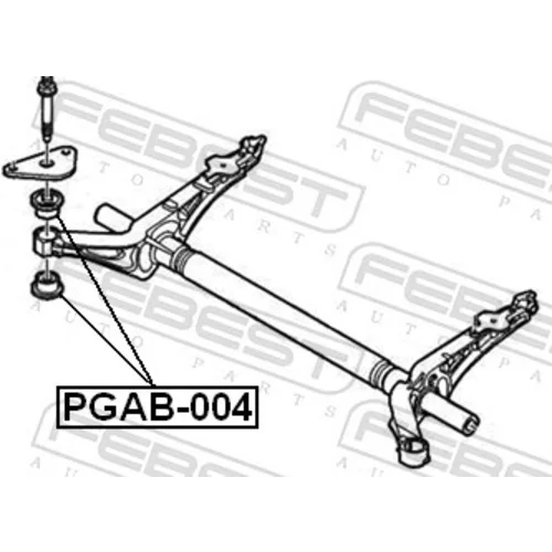 Uloženie tela nápravy PGAB-004 /FEBEST/ - obr. 1