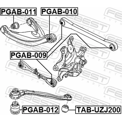 Uloženie riadenia FEBEST PGAB-010 - obr. 1