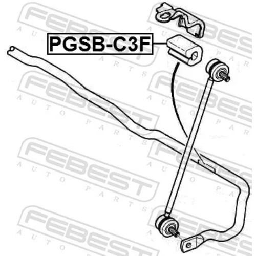 Uloženie priečneho stabilizátora PGSB-C3F /FEBEST/ - obr. 1