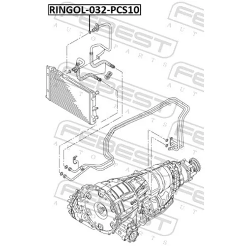 Tesniaci krúžok chladiča oleja FEBEST RINGOL-032-PCS10 - obr. 1