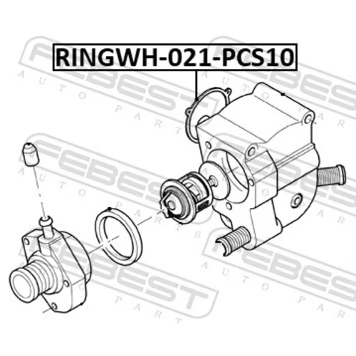 Tesnenie príruby chladenia FEBEST RINGWH-021-PCS10 - obr. 1