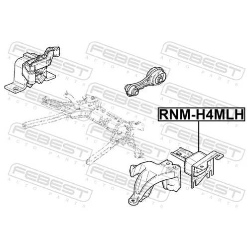 Uloženie manuálnej prevodovky FEBEST RNM-H4MLH - obr. 1