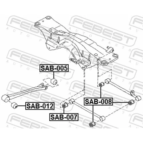 Uloženie riadenia FEBEST SAB-012 - obr. 1