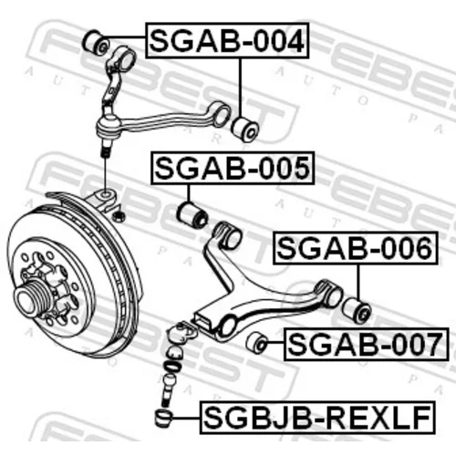 Uloženie riadenia FEBEST SGAB-006 - obr. 1