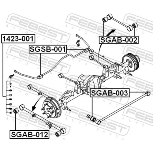 Uloženie riadenia SGAB-012 /FEBEST/ - obr. 1