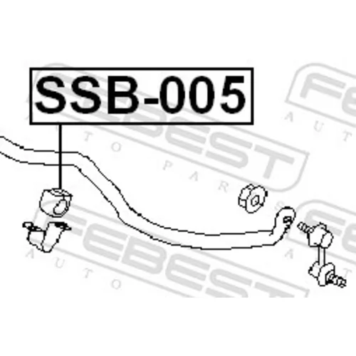 Uloženie priečneho stabilizátora FEBEST SSB-005 - obr. 1