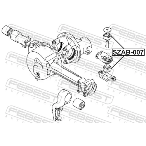 Uloženie, diferenciál FEBEST SZAB-007 - obr. 1