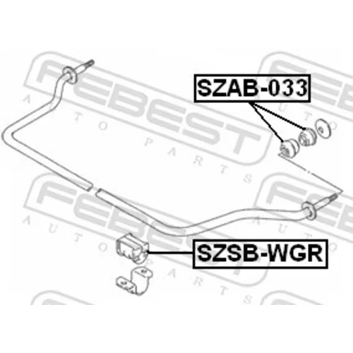 Uloženie priečneho stabilizátora FEBEST SZSB-WGR - obr. 1