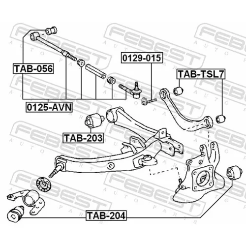 Uloženie riadenia FEBEST TAB-204 - obr. 1