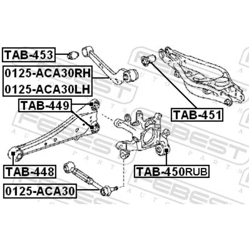 Uloženie riadenia FEBEST TAB-450RUB - obr. 1