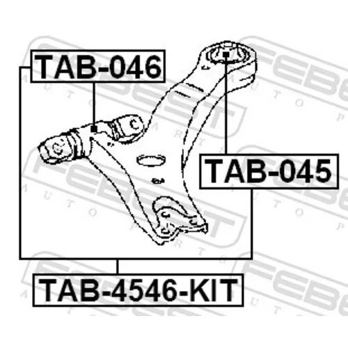 Sada na opravu priečneho závesného ramena FEBEST TAB-4546-KIT - obr. 1