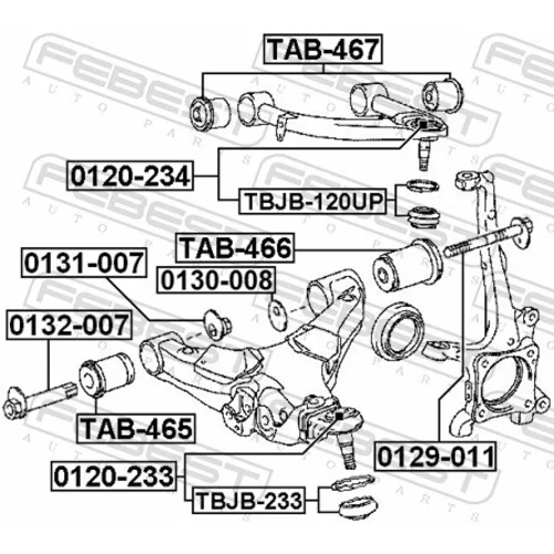 Uloženie riadenia FEBEST TAB-467 - obr. 1