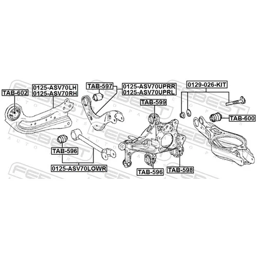 Uloženie riadenia FEBEST TAB-596 - obr. 1