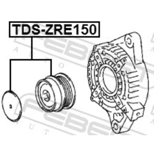 Remenica alternátora FEBEST TDS-ZRE150 - obr. 1