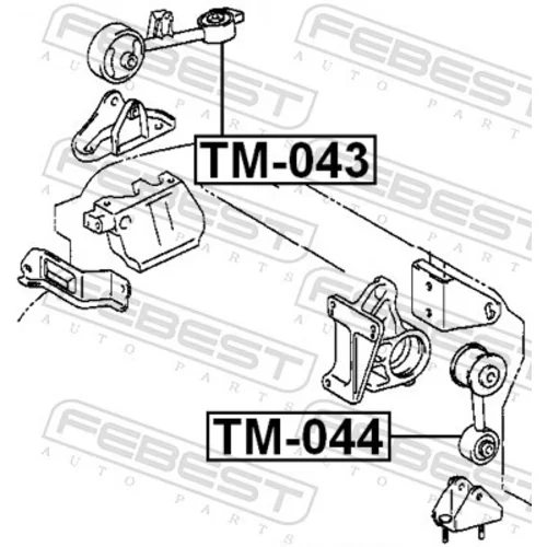 Uloženie motora FEBEST TM-043 - obr. 1