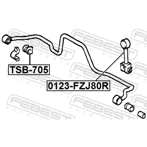 Uloženie priečneho stabilizátora FEBEST TSB-705 - obr. 1